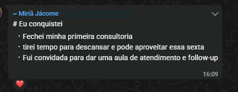 Miriã Jácome — fechei minha primeira consultoria